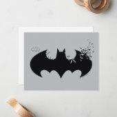 Klassieke Batman-Logo oplossing in vleermuizen Notitiekaartje (Voorkant / Achterkant in situ)