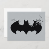 Klassieke Batman-Logo oplossing in vleermuizen Notitiekaartje (Voorkant / Achterkant)