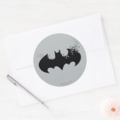 Klassieke Batman-Logo oplossing in vleermuizen Ronde Sticker (Envelop)