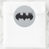 Klassieke Batman-Logo oplossing in vleermuizen Ronde Sticker (Tas)