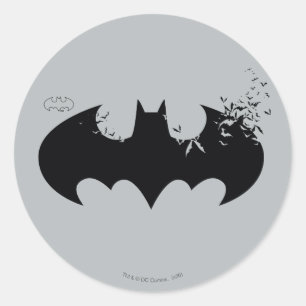 Klassieke Batman-Logo oplossing in vleermuizen Ronde Sticker