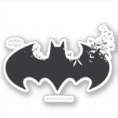 Klassieke Batman-Logo oplossing in vleermuizen Sticker (Voorkant)