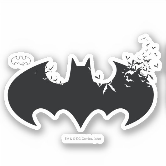 Klassieke Batman-Logo oplossing in vleermuizen Sticker (Voorkant)