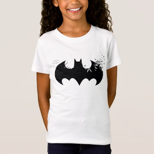 Klassieke Batman-Logo oplossing in vleermuizen T-shirt (Voorkant)