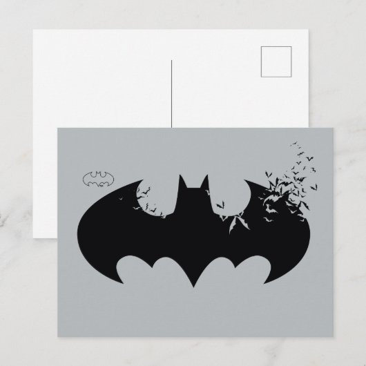 Klassieke Batman-Logo oplossing in vleermuizen Uitnodiging Briefkaart (Voorkant / Achterkant)
