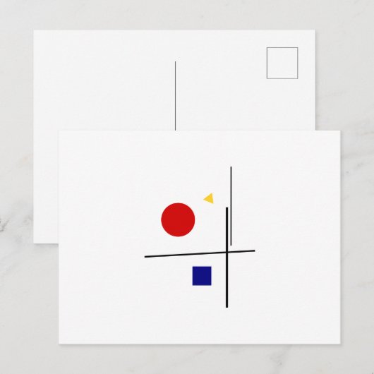 Klassieke Bauhaus Art Composition Briefkaart (Voorkant / Achterkant)