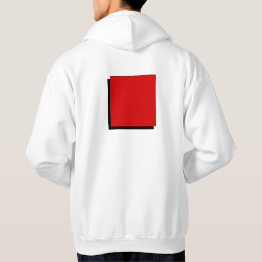 Klassieke Bauhaus Art Rode Plein Hoodie (Achterkant)