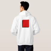 Klassieke Bauhaus Art Rode Plein Hoodie (Achterkant volledig)