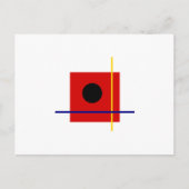 Klassieke Bauhaus Art Rood Geometrische Compositie Briefkaart (Voorkant)