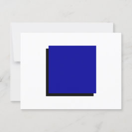 Klassieke Bauhaus geometrische kunst blauw vierkan Briefkaart