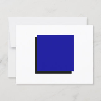 Klassieke Bauhaus geometrische kunst blauw vierkan Briefkaart
