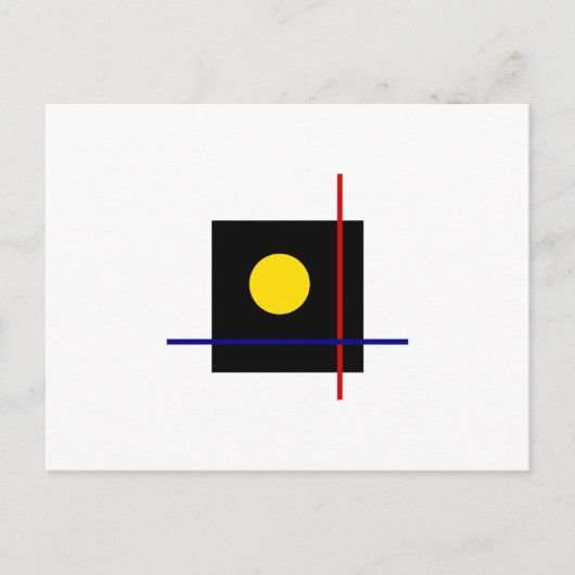 Klassieke Bauhaus geometrische kunst compositie Briefkaart (Voorkant)