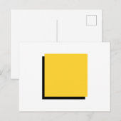 Klassieke Bauhaus geometrische kunst geel vierkant Briefkaart (Voorkant / Achterkant)