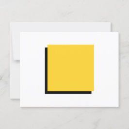 Klassieke Bauhaus geometrische kunst geel vierkant Briefkaart