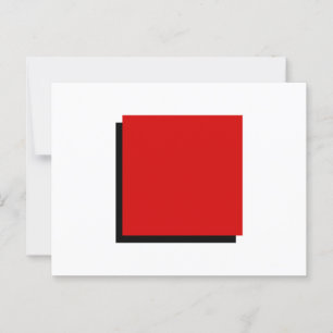Klassieke Bauhaus Geometrische Kunst Rode Plein Briefkaart