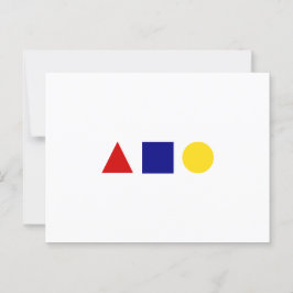 Klassieke Bauhaus kleurrijke geometrische kunst Briefkaart