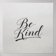 Klassieke "Be Kind" kalligrafie - Eenvoudige elega