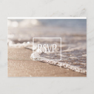 Klassieke Beach RSVP Weddenschap Uitnodiging Briefkaart