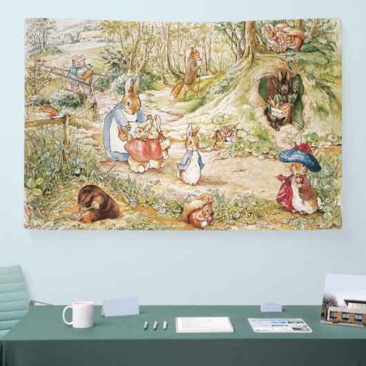 Klassieke Beatrix Potter Peter de Konijnenpartij Spandoek (Beurs)