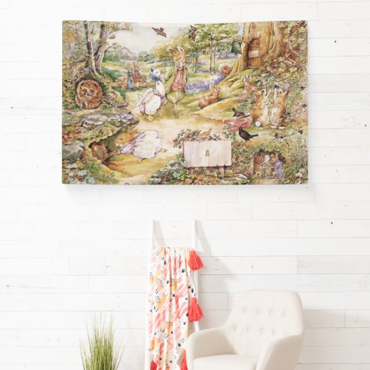 Klassieke Beatrix Potter Peter de Konijnenpartij Spandoek (Insitu)