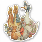Klassieke Beatrix Potter Peter en Vrienden Sticker (Voorkant)
