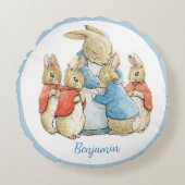Klassieke Beatrix Potter Peter het Konijn Rond Kussen (Voorkant)