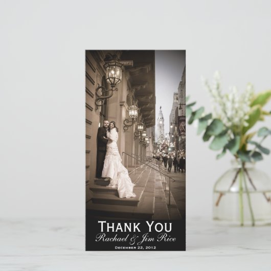 Klassieke bedankkaart (Staand voorkant)