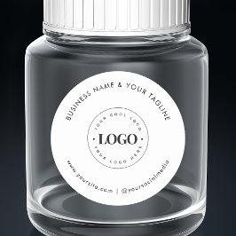 Klassieke bedrijfskapitaal Aangepaste Logo sociale Ronde Sticker