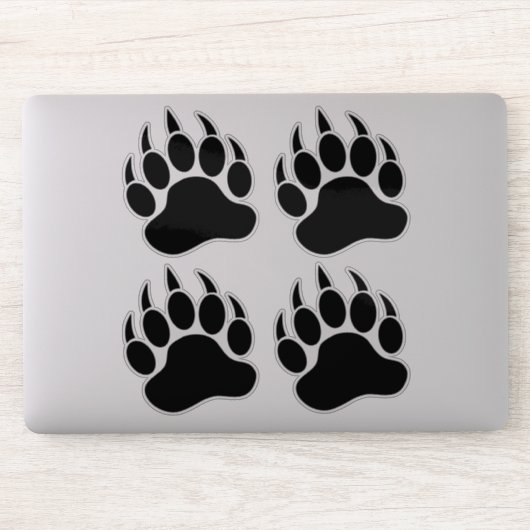 Klassieke Beer Klauw Sticker (Computer)