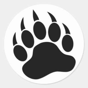 Klassieke Beer Paw/Claw in zwart-wit - Sticker