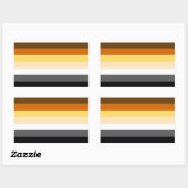 Klassieke Beer Pride Flag Rechthoekige Sticker (Vel)