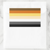 Klassieke Beer Pride Flag Rechthoekige Sticker (Tas)