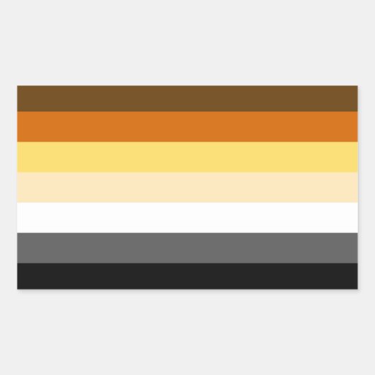 Klassieke Beer Pride Flag Rechthoekige Sticker (Voorkant)