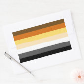 Klassieke Beer Pride Flag Rechthoekige Sticker (Envelop)