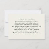 Klassieke begrafenis hartelijke foto bedankkaart (Achterkant)