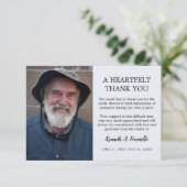 Klassieke begrafenis hartelijke foto bedankkaart (Staand voorkant)