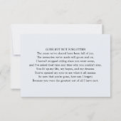 Klassieke begrafenis hartelijke foto bedankkaart (Achterkant)