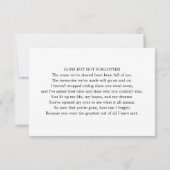 Klassieke begrafenis hartelijke foto bedankkaart (Achterkant)