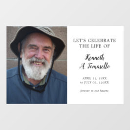 Klassieke begrafenisviering van het leven Foto Raamsticker