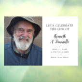 Klassieke begrafenisviering van het leven Foto Raamsticker (Vel 3)