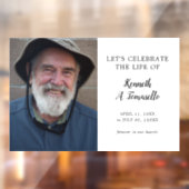 Klassieke begrafenisviering van het leven Foto Raamsticker (Vel 2)