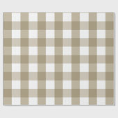 Klassieke Beige Buffalo Check Cadeaupapier (Vlak)