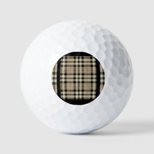 Klassieke beige en zwart geruite golfballen