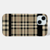 Klassieke Beige en Zwart geruite iPhone / iPad hoe Case-Mate iPhone Case (Achterkant (horizontaal))