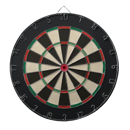 Klassieke beige en zwarte dartboard dartbord (Voorkant)