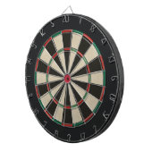 Klassieke beige en zwarte dartboard dartbord (Voorkant Rechts)