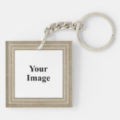 Klassieke Beige Fotolijst Sleutelhanger (Achterkant)