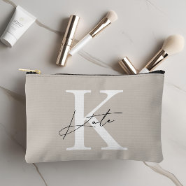 Klassieke Beige Monogram Bruidsmeisje Cadeau Etui