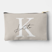 Klassieke Beige Monogram Bruidsmeisje Cadeau Etui (Achterkant)