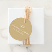 Klassieke Beige Vakantie Handgemaakte Baking Gift Bedankjes Labels (In situ)